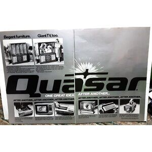 1980 Quasar Electronics One Great Idea After Another Original print ad 80s